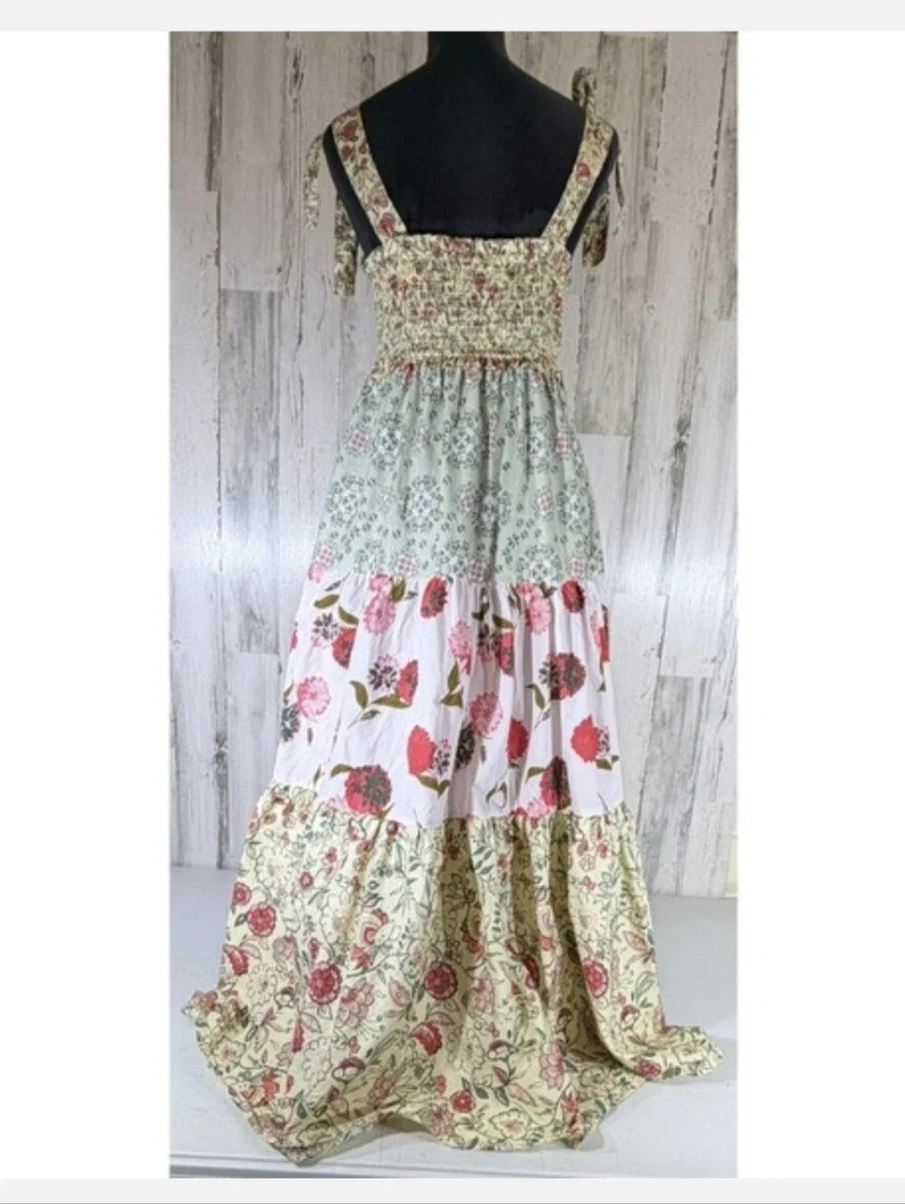 Nanette Lepore Nwot Bohemian Floral Tiered Maxi Sz XXL spring Feminine Dress